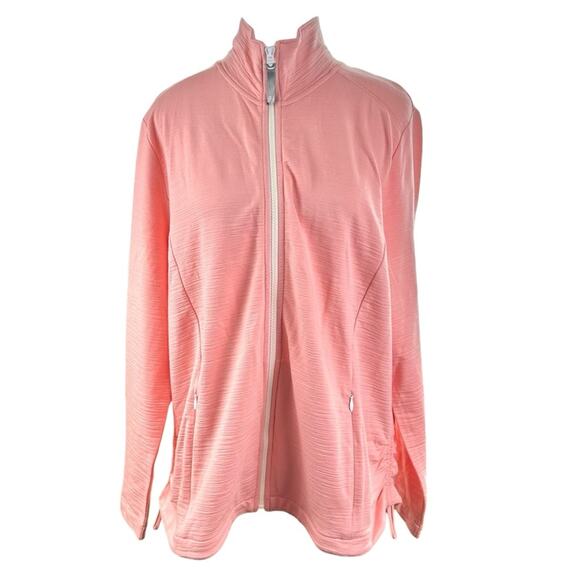 T by Talbots Full Zip Athletic Jacket Size XL Petite UPF 50 NWT - Picture 1 of 9